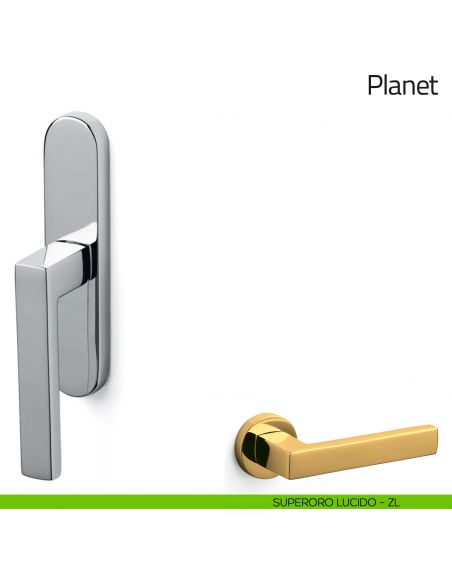 Maniglia per finestra cremonese Planet Olivari superoro lucido