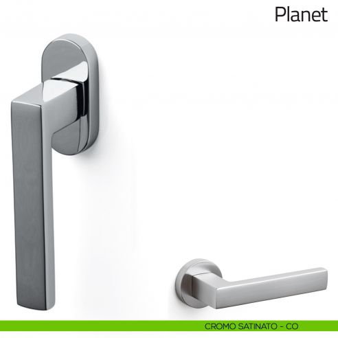Maniglia per finestra martellina DK Planet Olivari cromo satinato