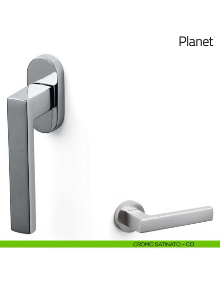 Maniglia per finestra martellina DK Planet Olivari cromo satinato