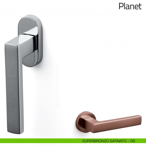 Maniglia per finestra martellina DK Planet Olivari superbronzo satinato