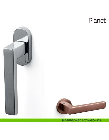 Maniglia per finestra martellina DK Planet Olivari superbronzo satinato