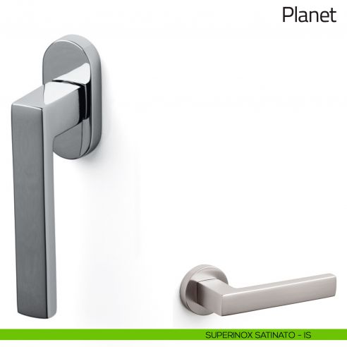 Maniglia per finestra martellina DK Planet Olivari superinox satinato