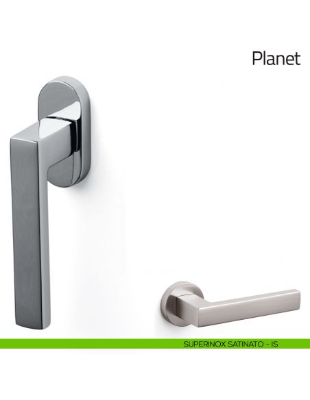 Maniglia per finestra martellina DK Planet Olivari superinox satinato