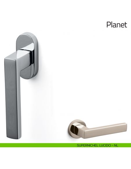 Maniglia per finestra martellina DK Planet Olivari supernichel lucido