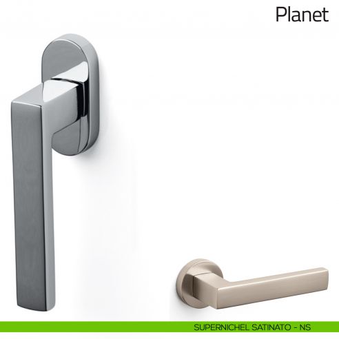 Maniglia per finestra martellina DK Planet Olivari supernichel satinato