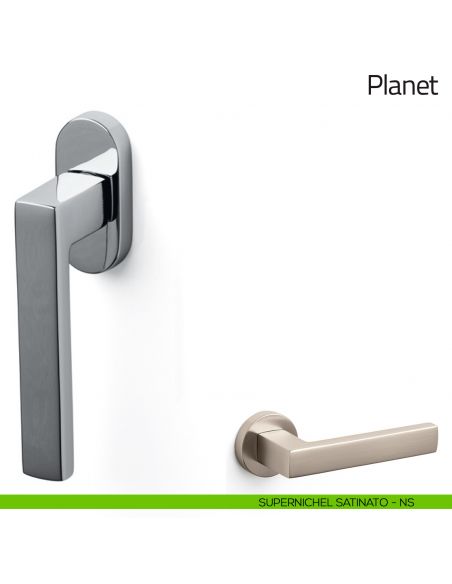 Maniglia per finestra martellina DK Planet Olivari supernichel satinato