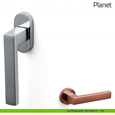 Maniglia per finestra martellina DK Planet Olivari superrame satinato