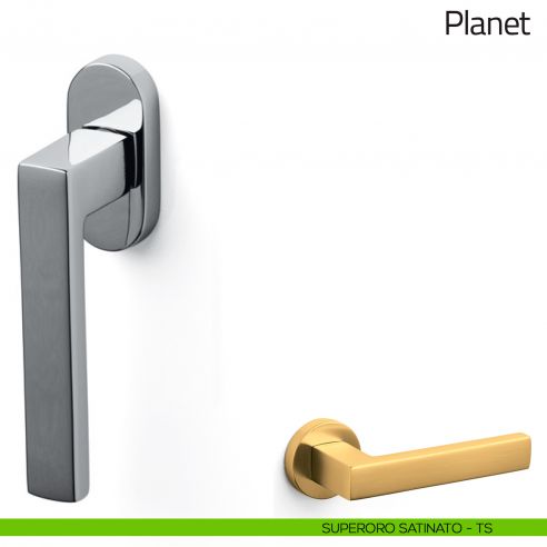 Maniglia per finestra martellina DK Planet Olivari superoro satinato