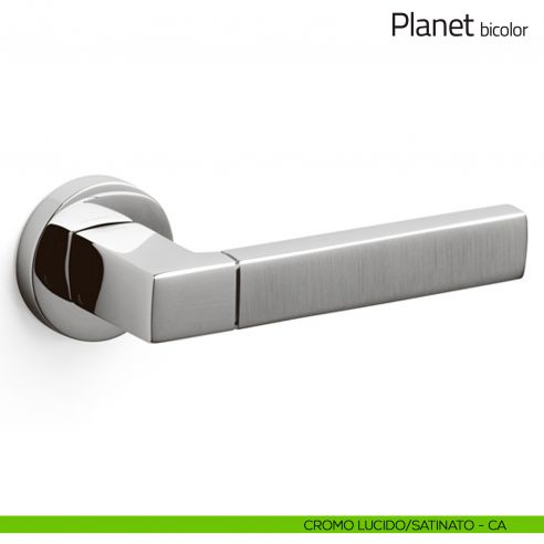 Maniglia per porta Planet bicolor Olivari cromo lucido/satinato