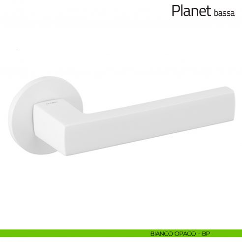 Maniglia per porta Planet Olivari bassa bianco opaco
