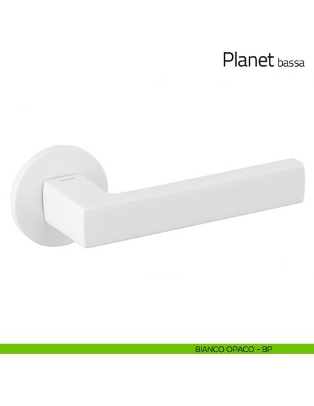 Maniglia per porta Planet Olivari bassa bianco opaco