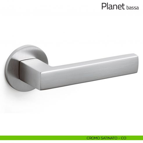 Maniglia per porta Planet Olivari bassa cromo satinato