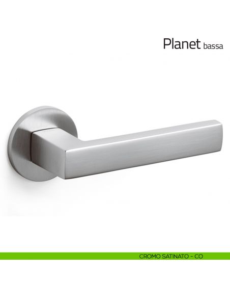 Maniglia per porta Planet Olivari bassa cromo satinato