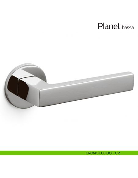 Maniglia per porta Planet Olivari bassa cromo lucido