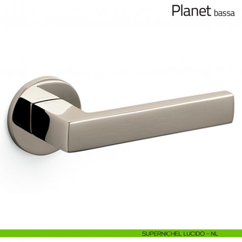 Maniglia per porta Planet Olivari bassa supernichel lucido
