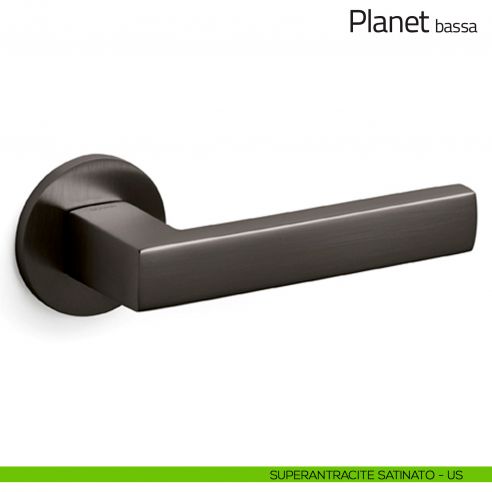 Maniglia per porta Planet Olivari bassa superantracite satinato