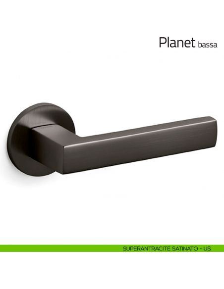 Maniglia per porta Planet Olivari bassa superantracite satinato