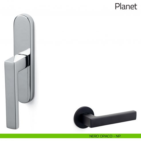 Maniglia per finestra cremonese Planet Olivari nero opaco
