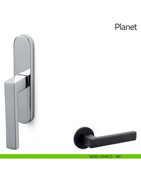 Maniglia per finestra cremonese Planet Olivari nero opaco