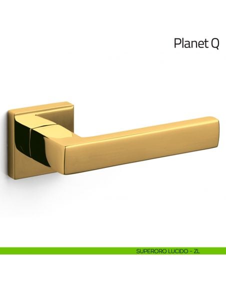Maniglia per porta Planet Q Olivari superoro lucido