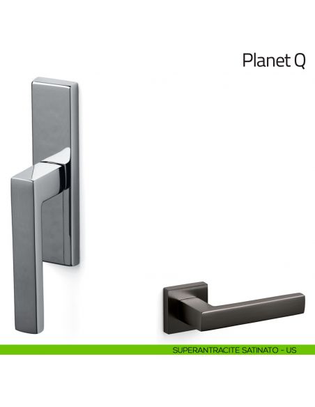 Maniglia per finestra cremonese Planet Q Olivari superantracite satinato