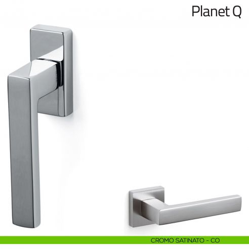 Maniglia per finestra martellina DK Planet Q Olivari cromo satinato