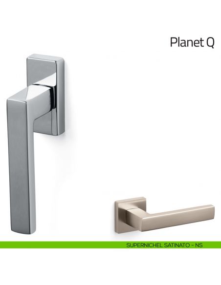 Maniglia per finestra martellina DK Planet Q Olivari supernichel satinato