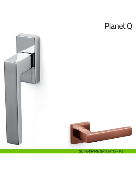 Maniglia per finestra martellina DK Planet Q Olivari superrame satinato