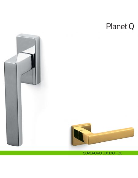 Maniglia per finestra martellina DK Planet Q Olivari superoro lucido