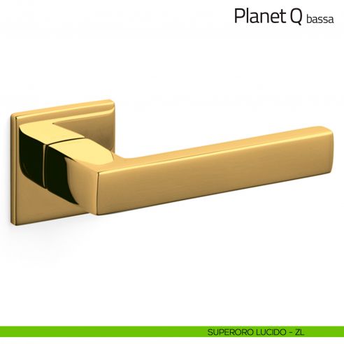 Maniglia per porta Planet Q Olivari bassa superoro lucido
