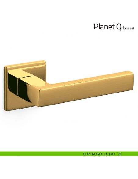 Maniglia per porta Planet Q Olivari bassa superoro lucido