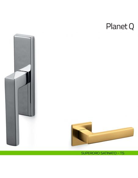 Maniglia per finestra cremonese Planet Q Olivari superoro satinato