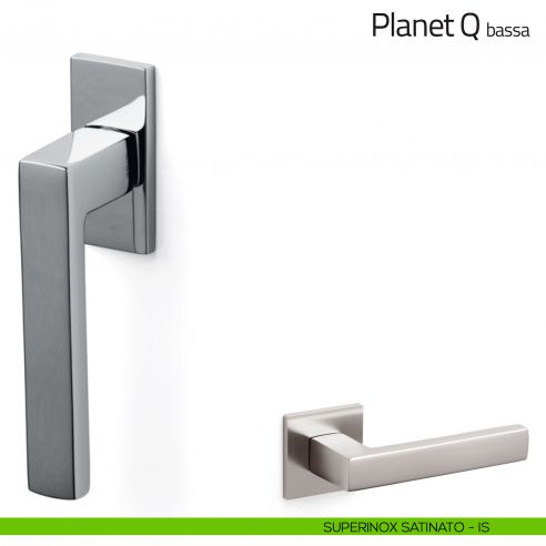Maniglia per finestra martellina DK Planet Q Olivari bassa superinox satinato