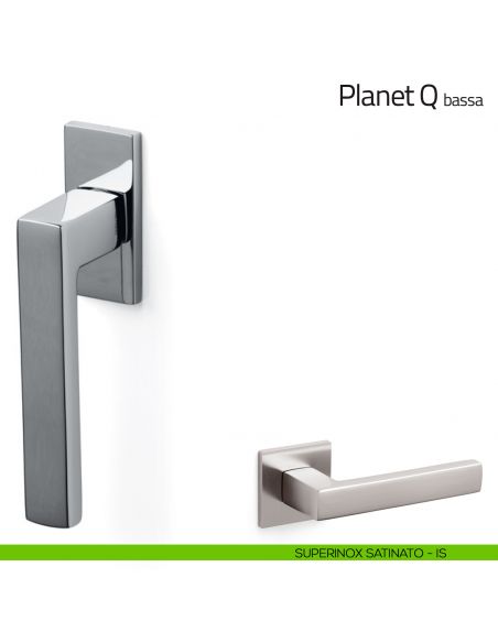Maniglia per finestra martellina DK Planet Q Olivari bassa superinox satinato