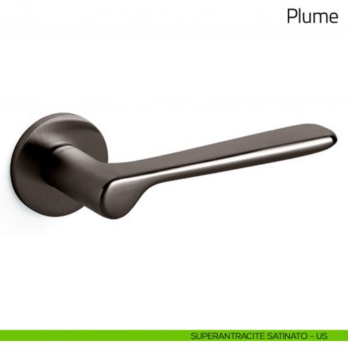 Maniglia per porta Plume Olivari superantracite satinato