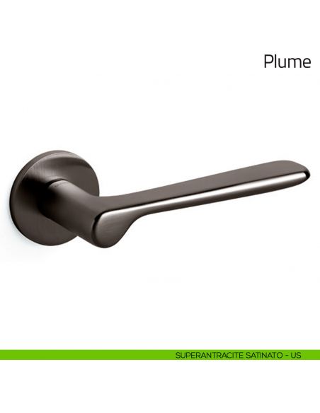 Maniglia per porta Plume Olivari superantracite satinato