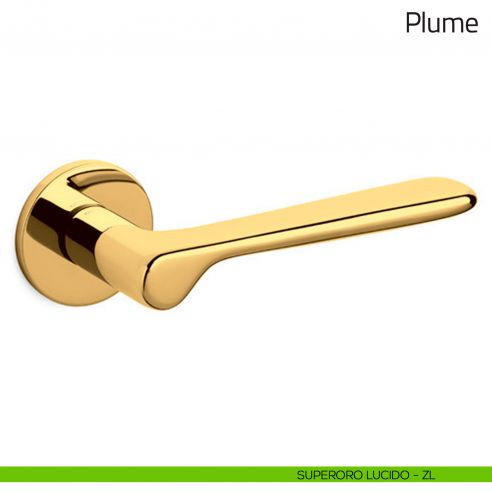 Maniglia per porta Plume Olivari superoro lucido