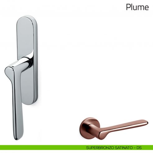 Maniglia per finestra cremonese Plume Olivari superbronzo satinato