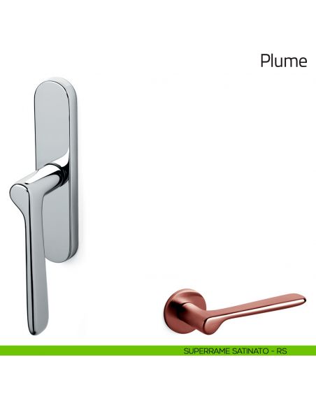 Maniglia per finestra cremonese Plume Olivari superrame satinato