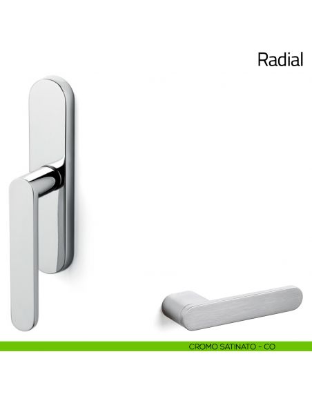 Maniglia per finestra cremonese Radial Olivari cromo satinato