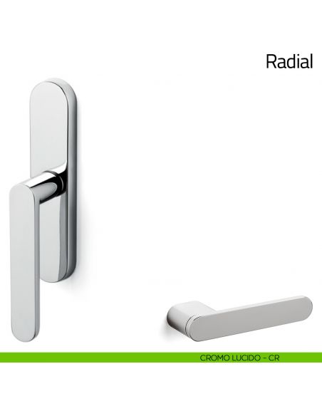 Maniglia per finestra cremonese Radial Olivari cromo lucido