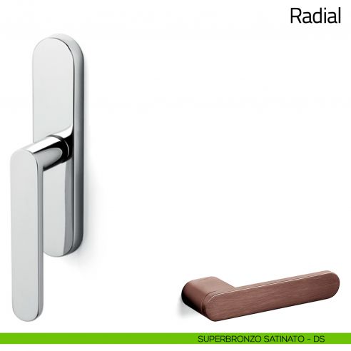 Maniglia per finestra cremonese Radial Olivari superbronzo satinato