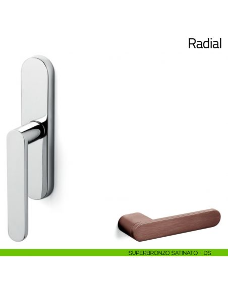 Maniglia per finestra cremonese Radial Olivari superbronzo satinato