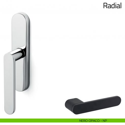 Maniglia per finestra cremonese Radial Olivari nero opaco