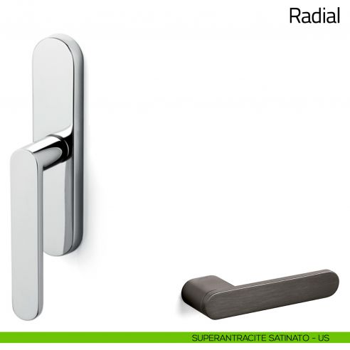 Maniglia per finestra cremonese Radial Olivari superantracite satinato