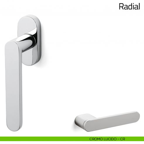 Maniglia per finestra martellina DK Radial Olivari cromo lucido