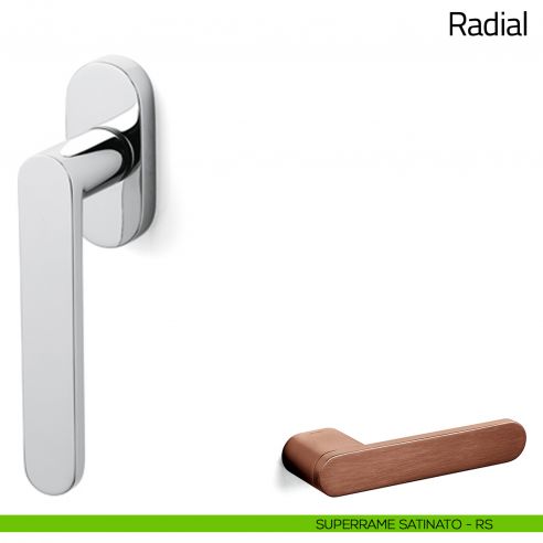 Maniglia per finestra martellina DK Radial Olivari superrame satinato