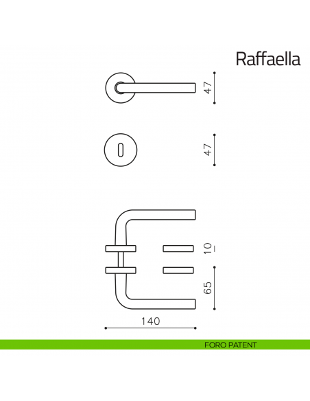Maniglia per porta Raffaella Olivari foro patent