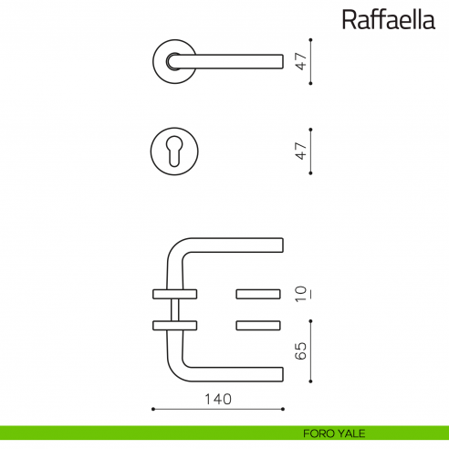 Maniglia per porta Raffaella Olivari foro yale