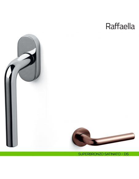 Maniglia per finestra martellina DK Raffaella Olivari superbronzo satinato